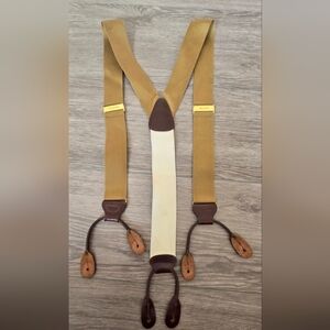 Trafalgar Vintage Braces Suspenders Khaki Olive Button End Made in England